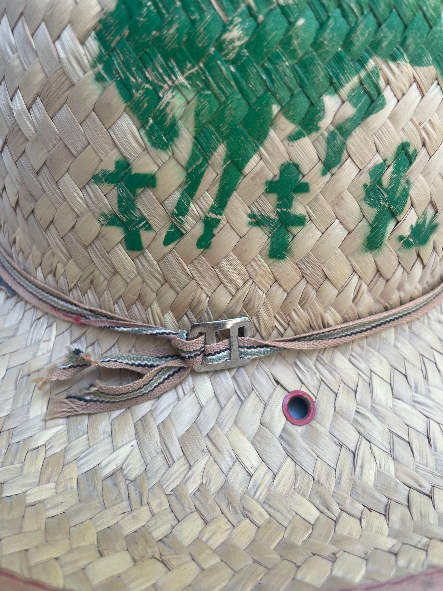 1940s Cowboy Stencil Straw Western Hat