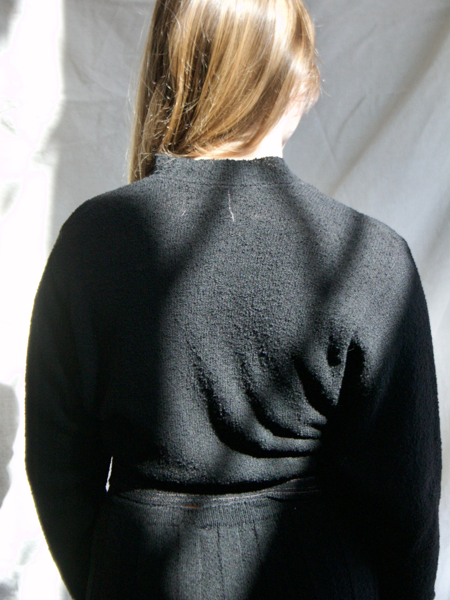 1950s Vampy Boucle Fruit Button Knit 2 PC Skirt Set