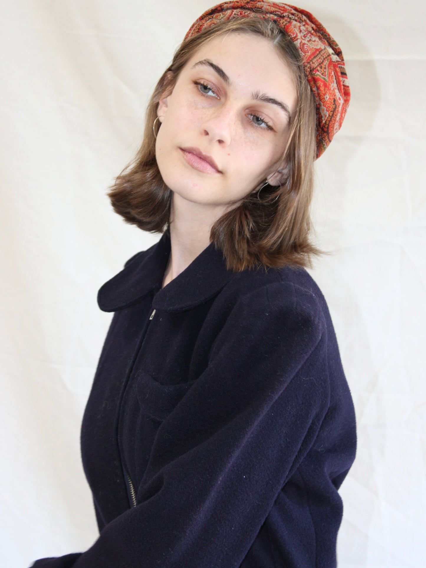 WW2 Navy Blue Wool Back Flap "Siren Suit" Wide Leg Jumpsuit