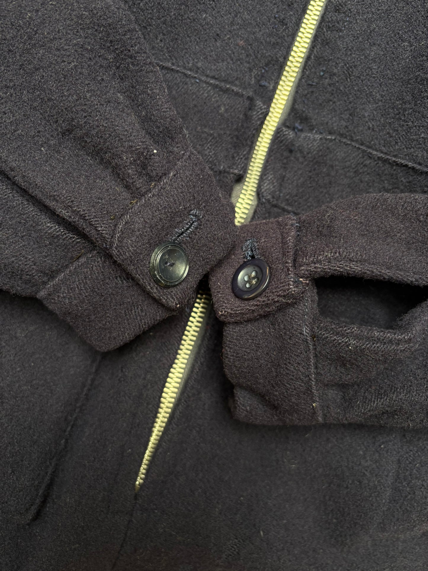WW2 Navy Blue Wool Back Flap "Siren Suit" Wide Leg Jumpsuit