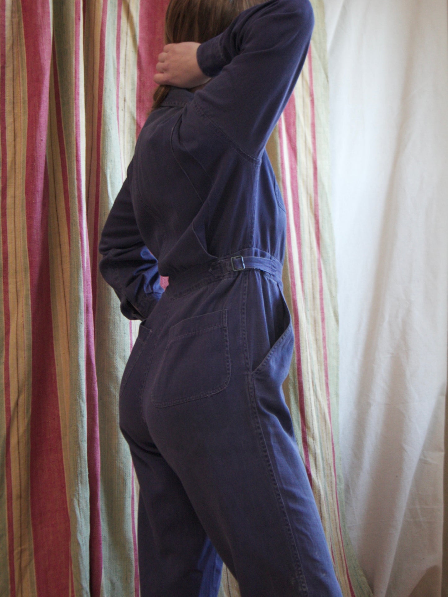 1970s Does 1940s 'Adini' WW2 Style Side Cinch Coveralls