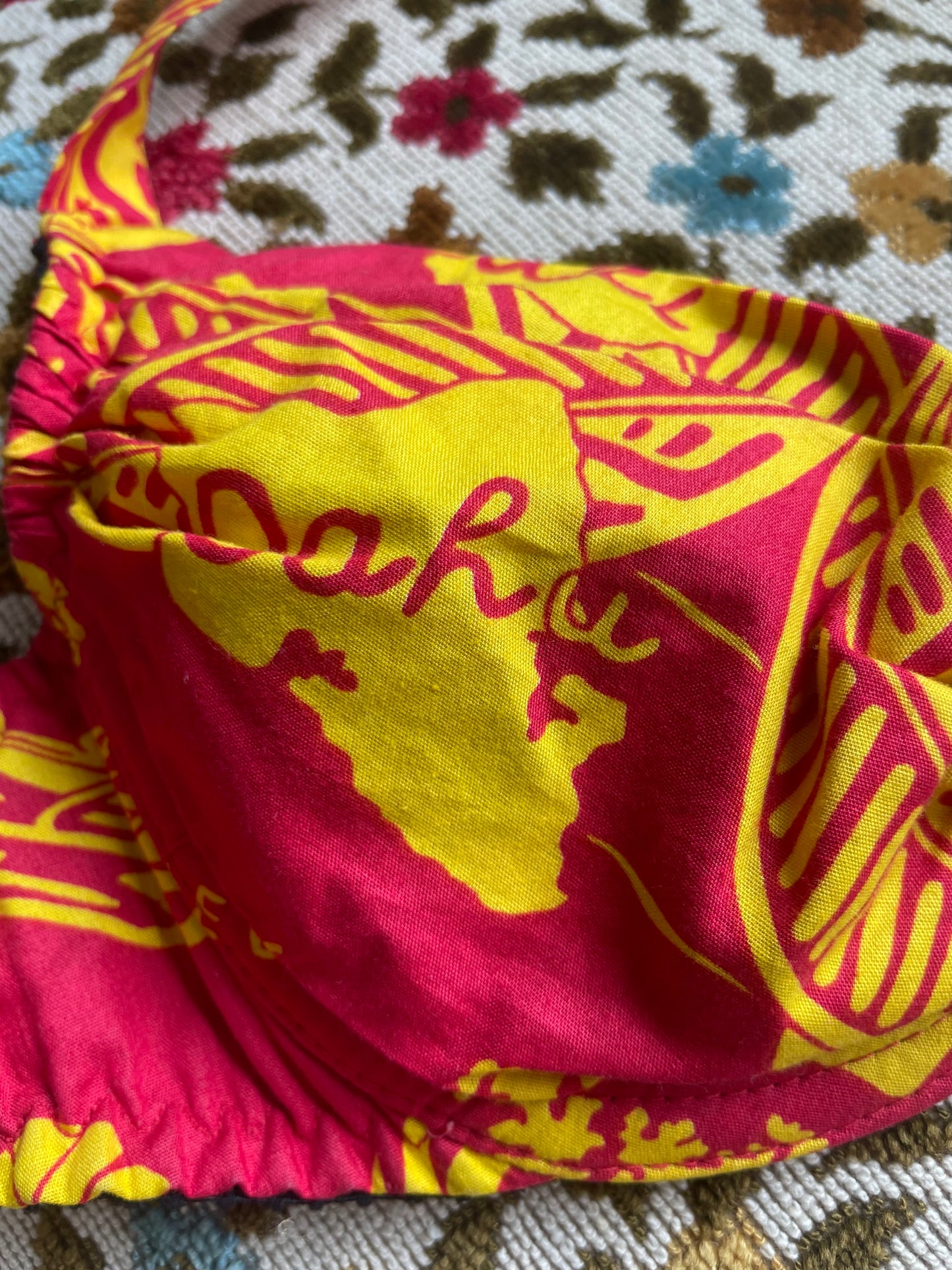 1970s Hawaiiana Printed Hater Swim/ Play Top
