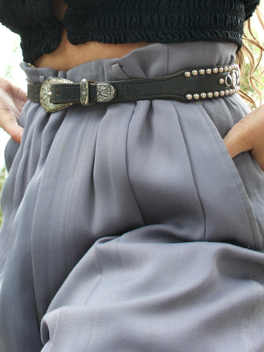 1943 Dated Coin & Studded Leather Biker/Western Belt