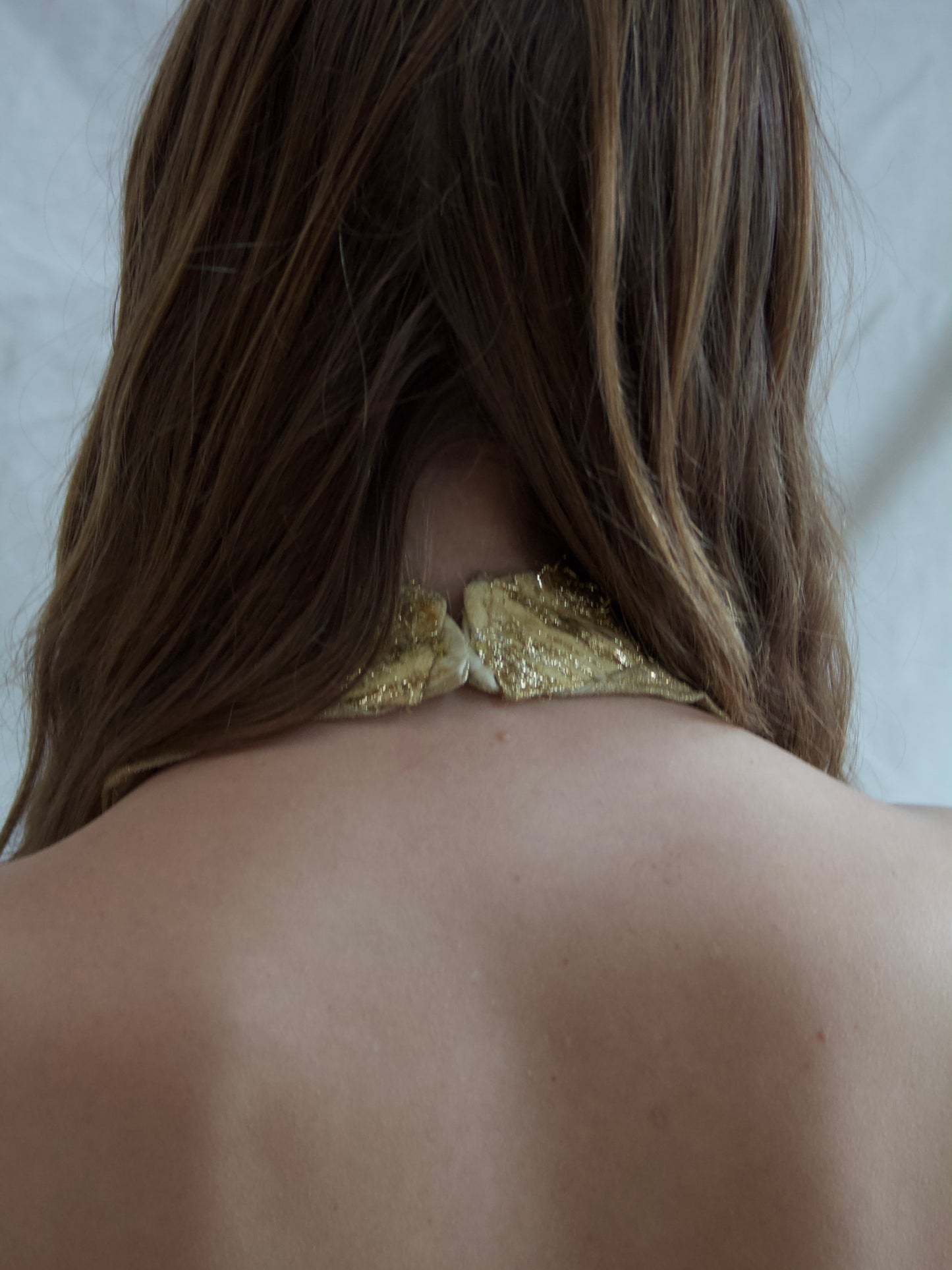 1950s Lurex Palazo Pant Halter Jumpsuit