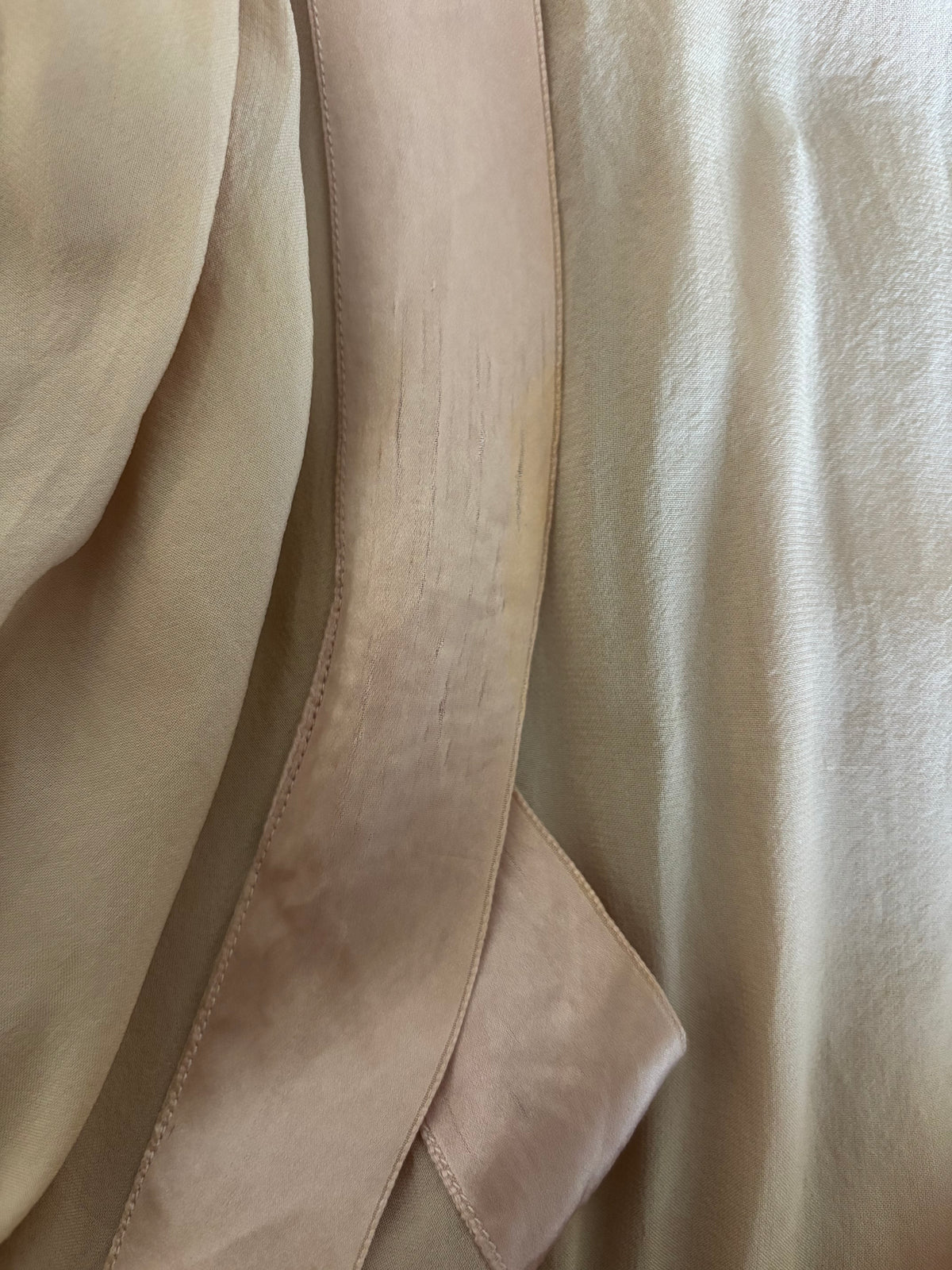 1940s Silk Fischer Two Tone Ruched Lingerie Gown