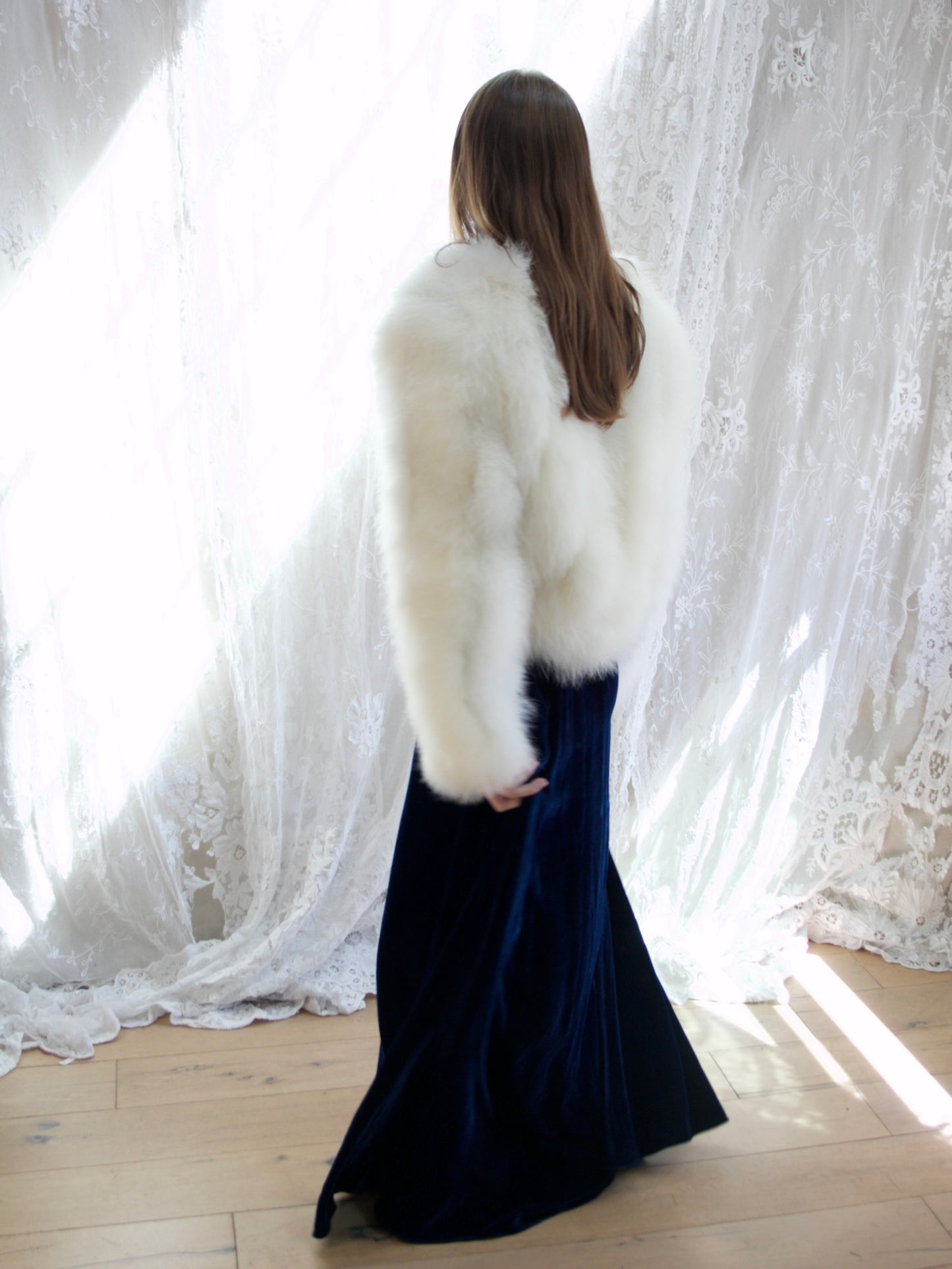 1970s 'I.Magnin' DEADSTOCK Marabou Feather Jacket