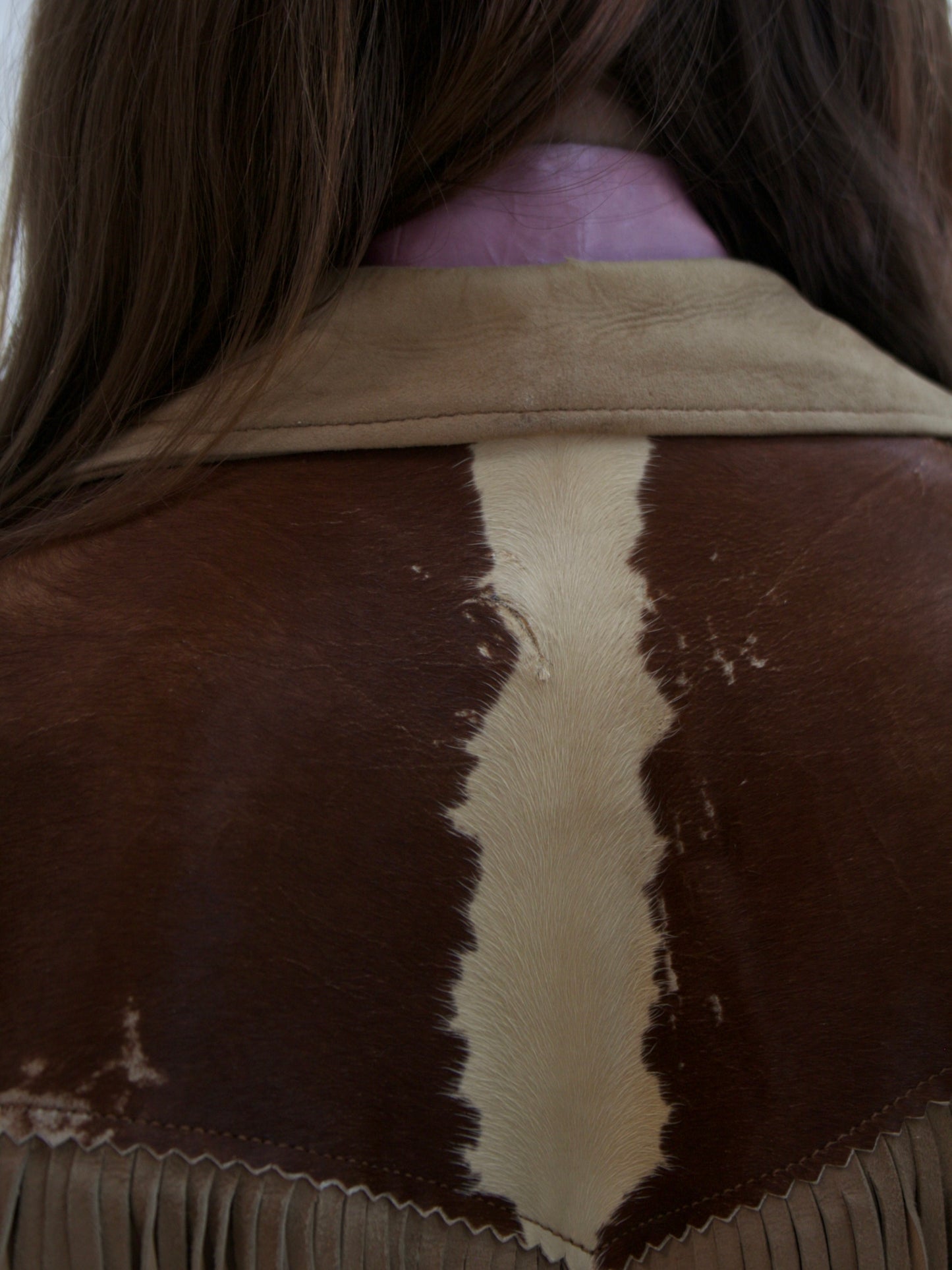 1950s Pony Hair Suede Fringe Western Jacket
