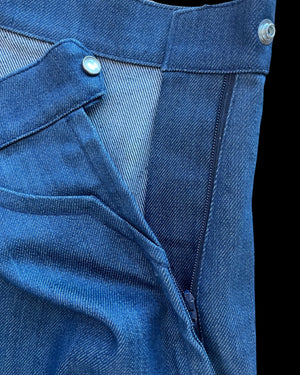 1970s Does 1950s Lee Western Pearl Snap Side Zip Jeans
