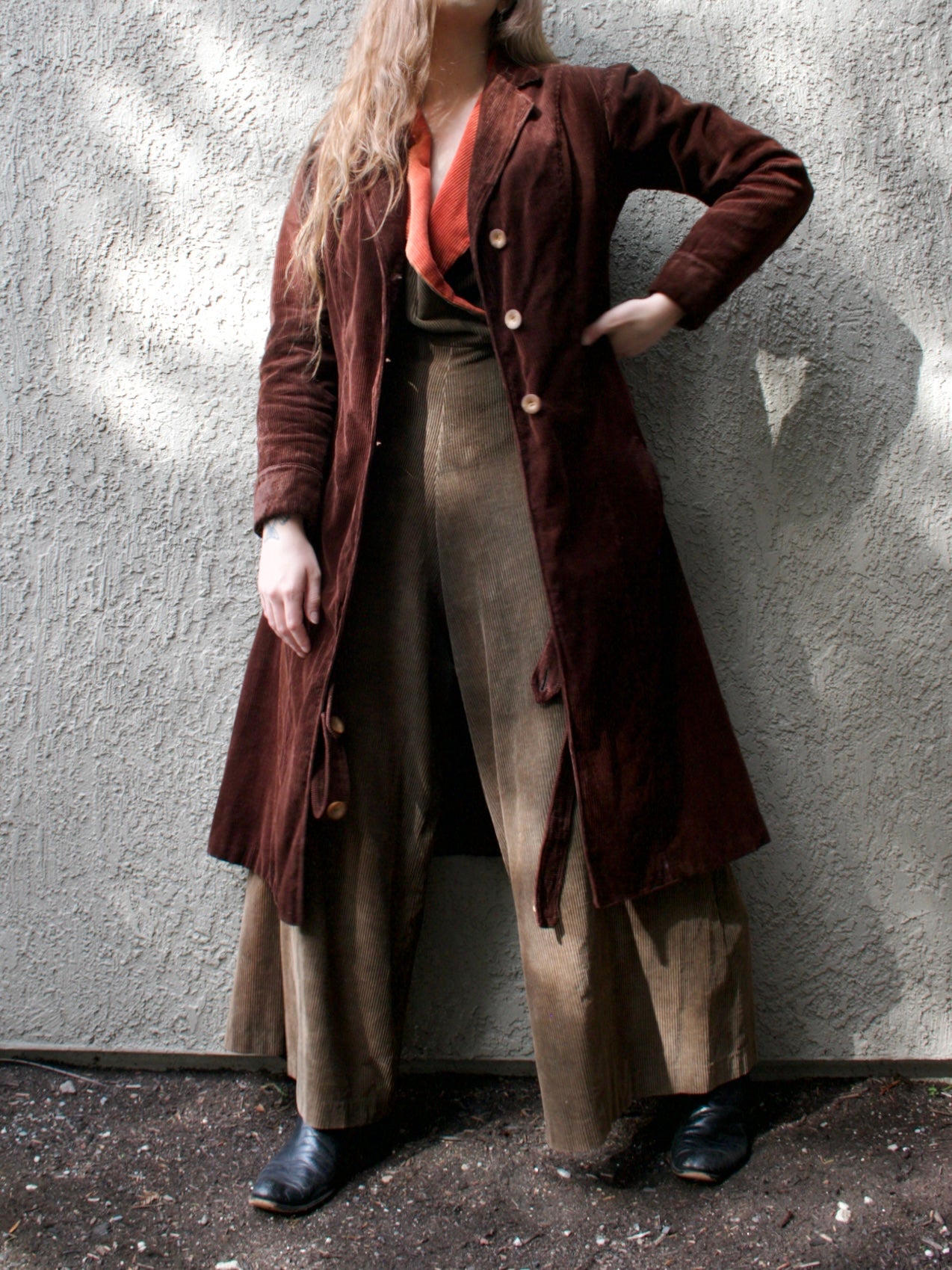 Antique 1900's Edwardian Corduroy Riding Habit Coat
