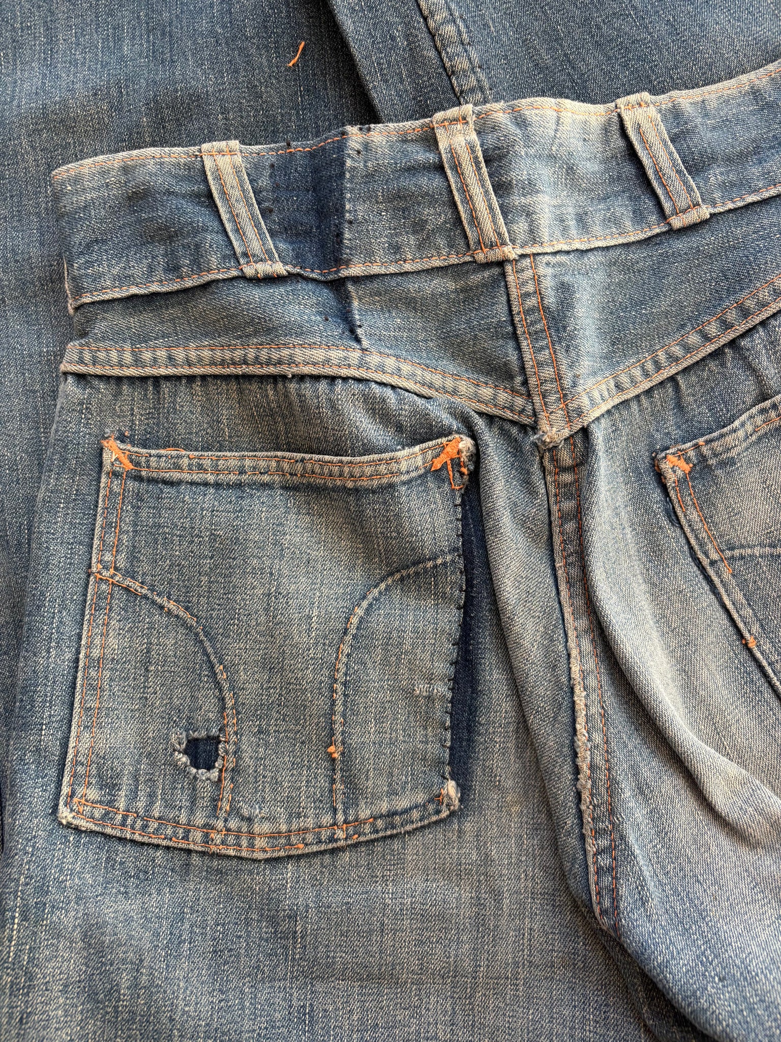 1940s Unlabeled Button Fly Workwear Denim