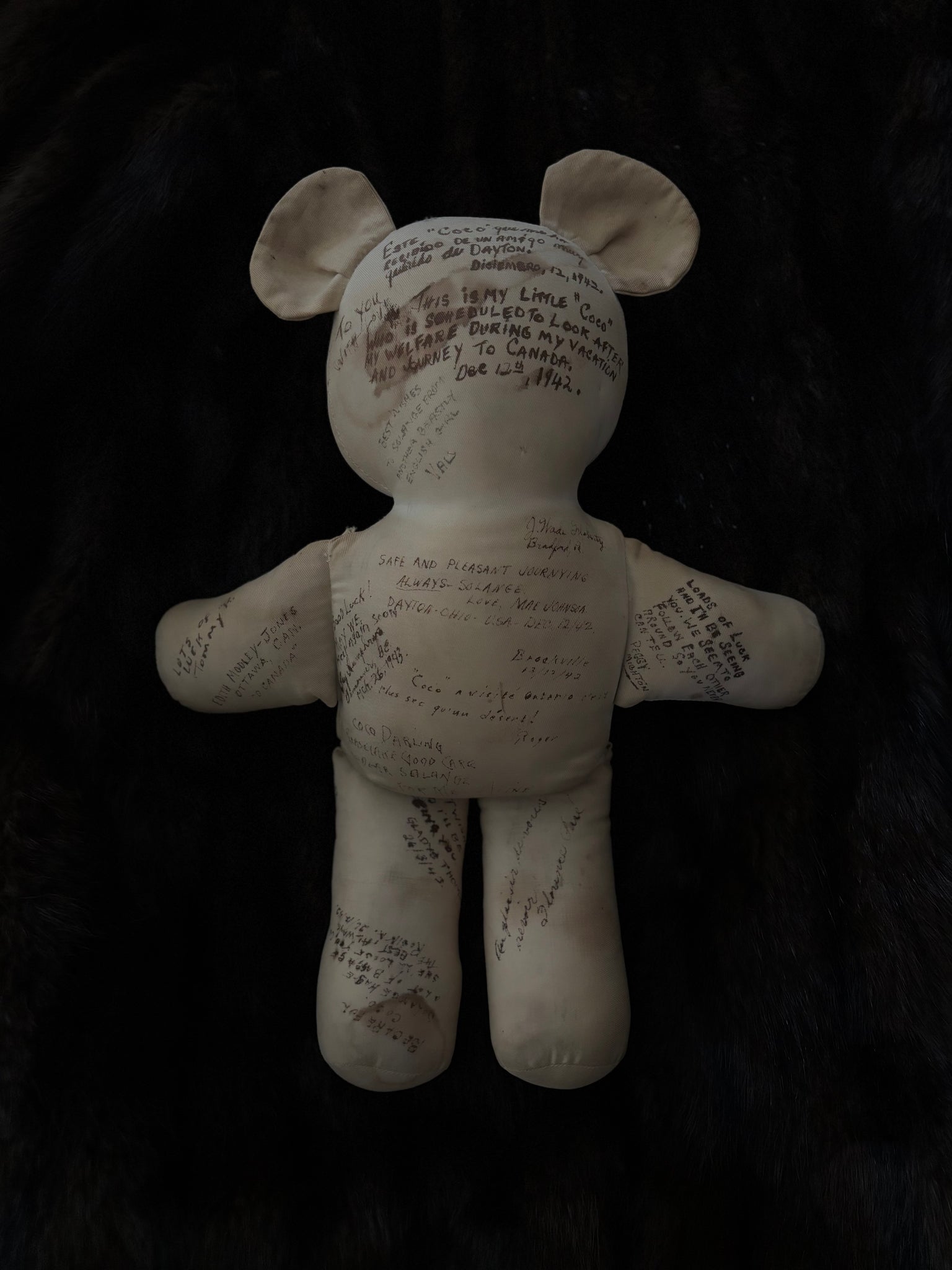 1943 Dated Signature/ Autograph Bear