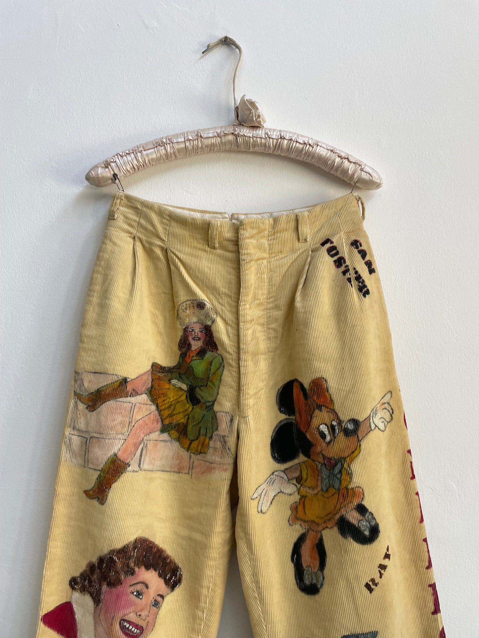 Rare 1956 'Rensselaer Bombers' Indiana Senior Cords Hand Drawn/ Hand Painted Pants