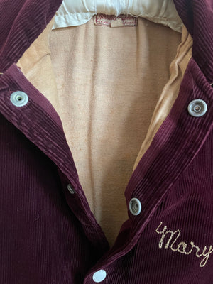 1930s 'Mary' Margaret Brent High School Varsity Sportswear Jacket