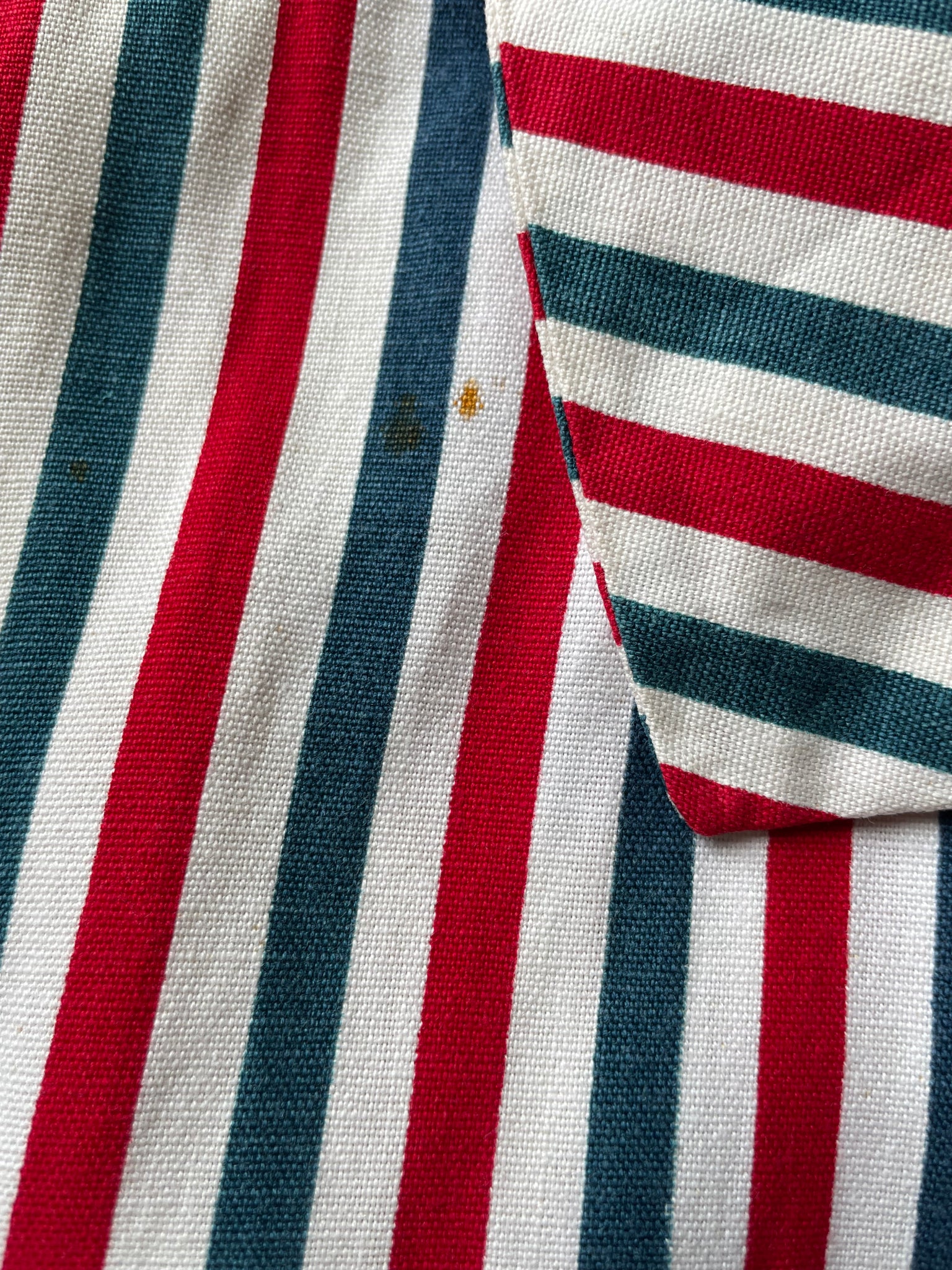 1940s Americana Striped Cotton Twill Jacket