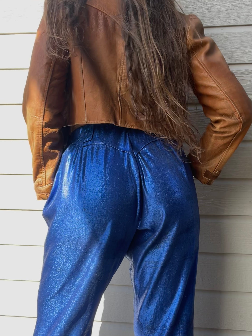 1950s H Bar C Lurex Electric Blue California Rachwear Pants