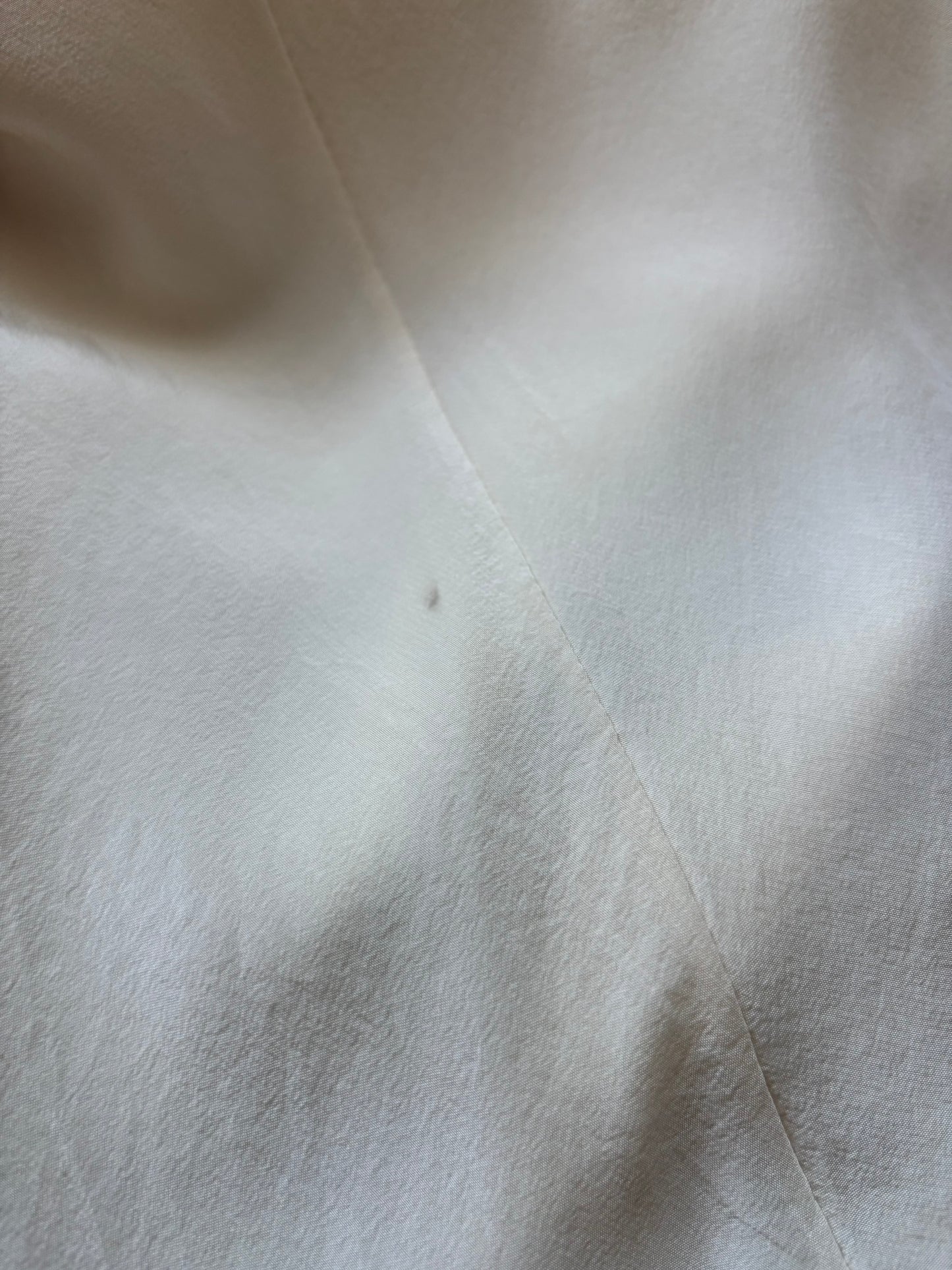 1930s Cream Petal Bust Appliqué Silk Bias Cut Short Slip