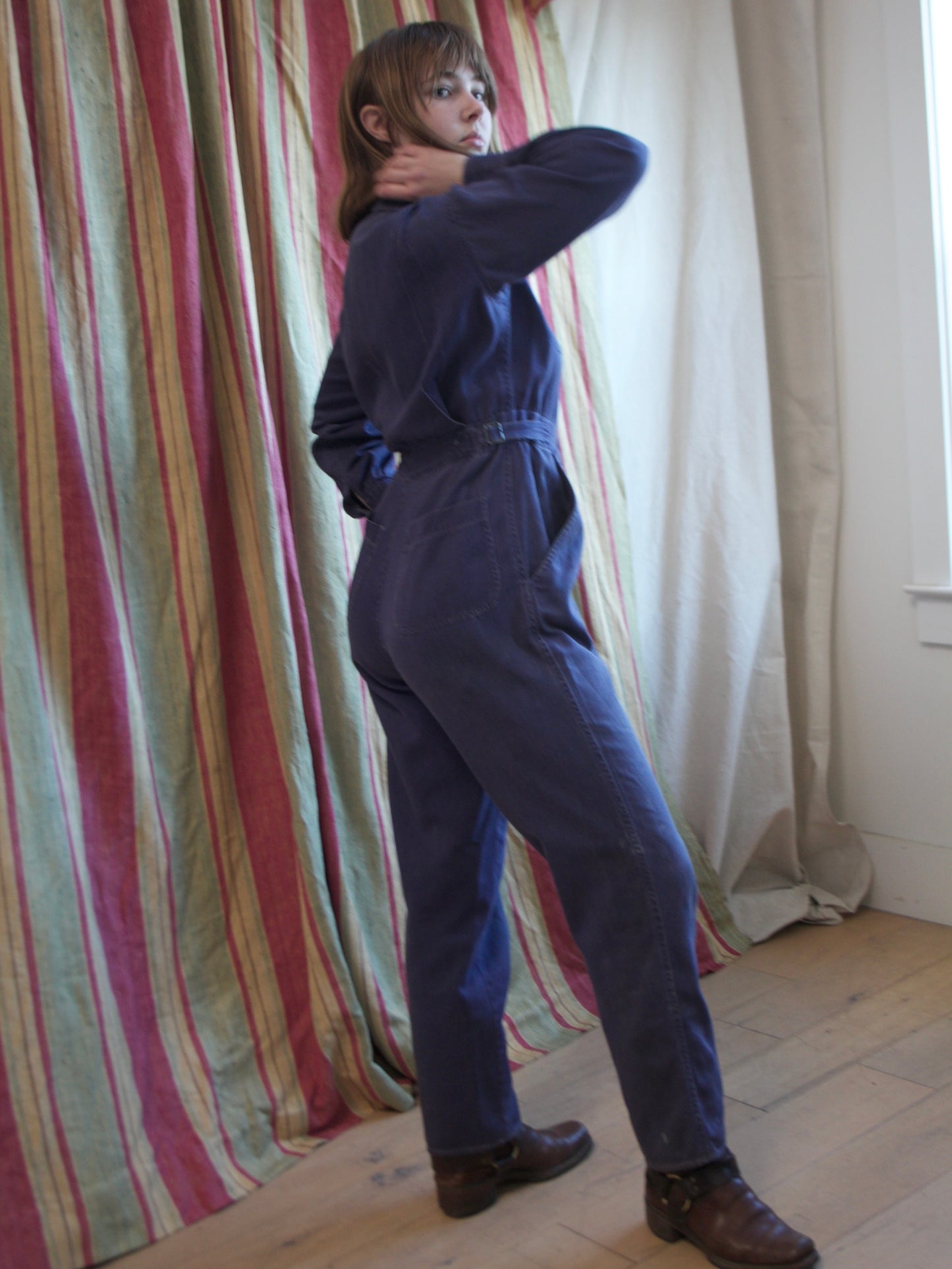 1970s Does 1940s 'Adini' WW2 Style Side Cinch Coveralls