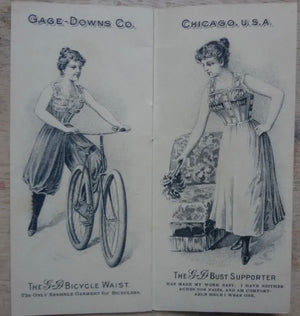 RARE Late 1890s Gage-Downs Co. Bust Supporter/ Bicycle Waist