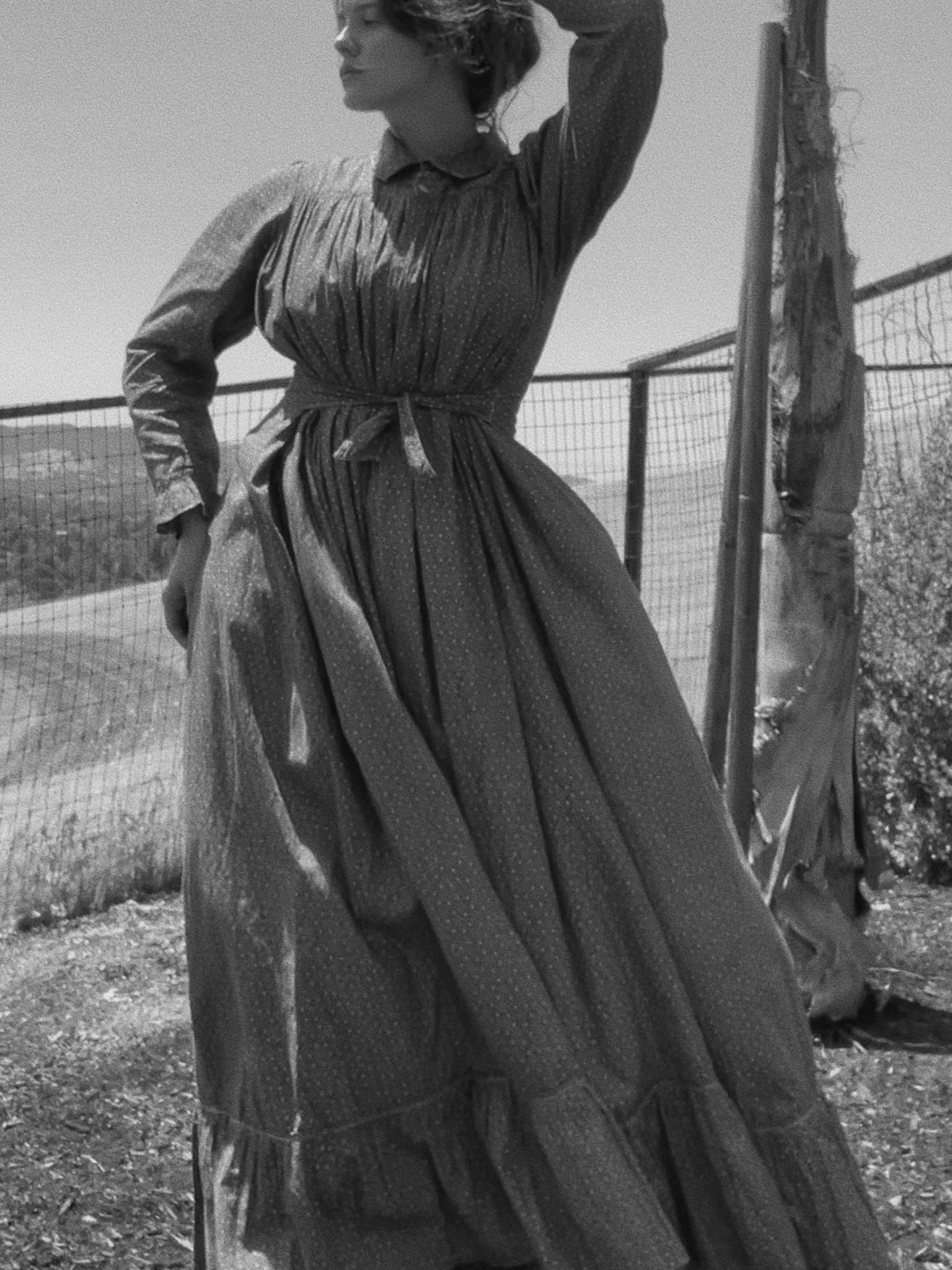 Rare 1890s-1900s Indigo Calico Wrapper Prairie Dress