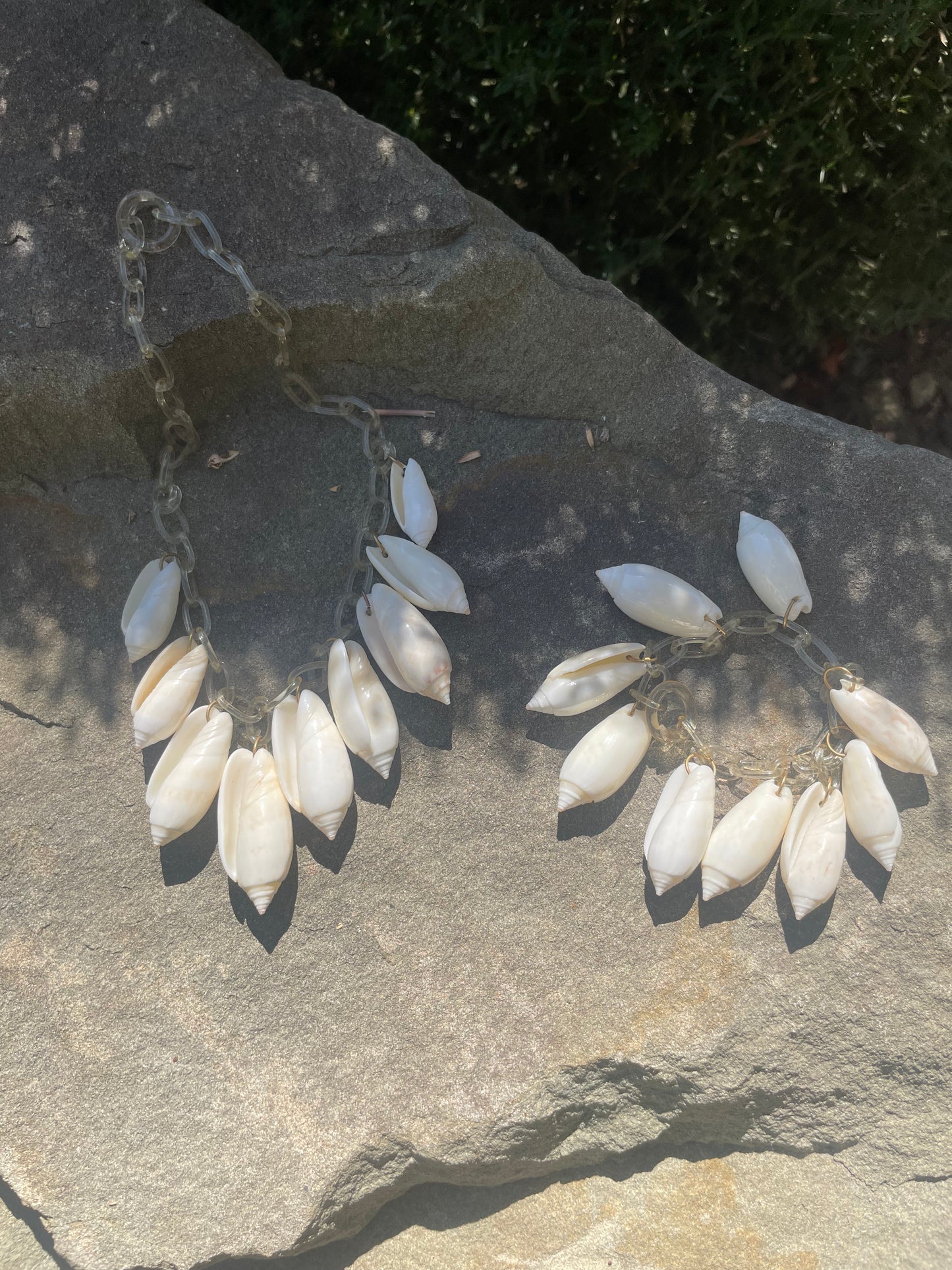 1930s Celluloid Chain Sea Shell Necklace/ Bracelet Set