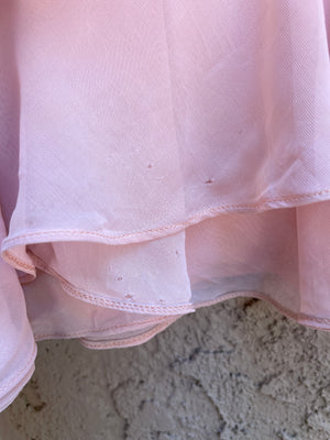 1940s Pale Pink Smocked Dress