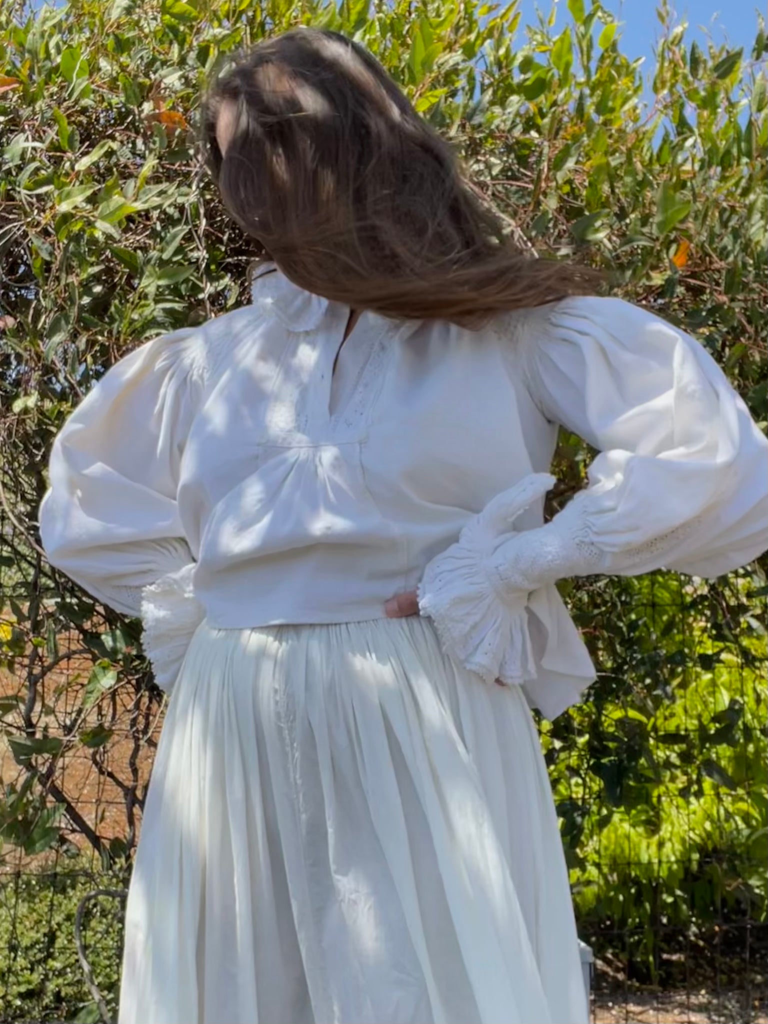 1930s Romanian Hemp/Linen Hand Smocked Blouse