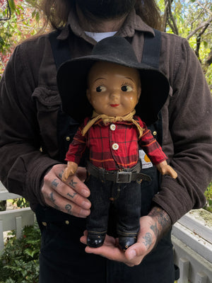 Collectible 1930s Buddy Lee 'Cowboy' Composition Doll