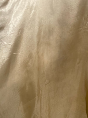 1930s Three Piece Ecru Tambour Lace Flutter Sleeve Gown