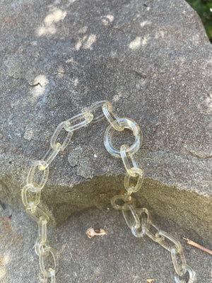 1930s Celluloid Chain Sea Shell Necklace/ Bracelet Set