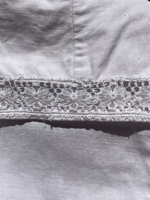 Turn Of The Century Puff Sleeve Linen & Crochet Lace Walking Jacket
