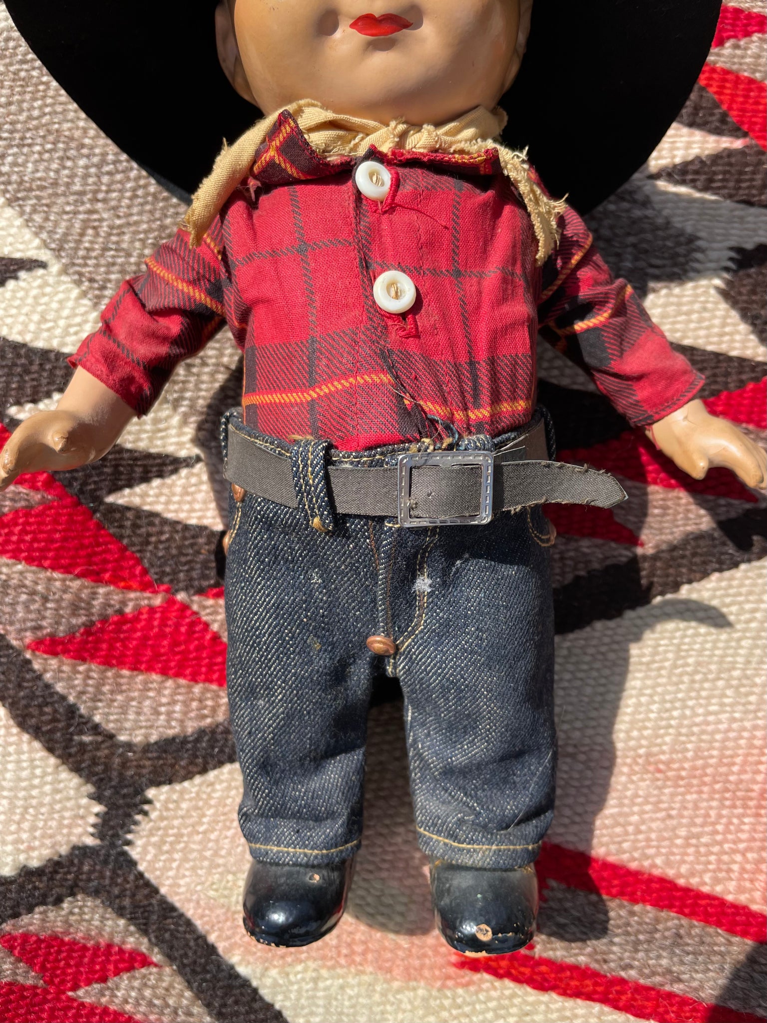 Collectible 1930s Buddy Lee 'Cowboy' Composition Doll