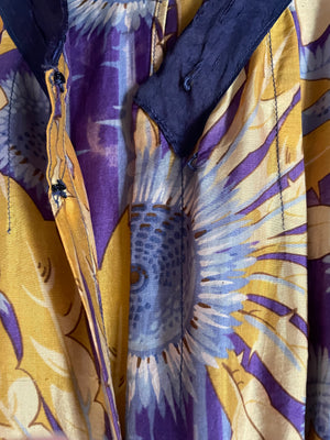 Edwardian Sunflower Silk Dress