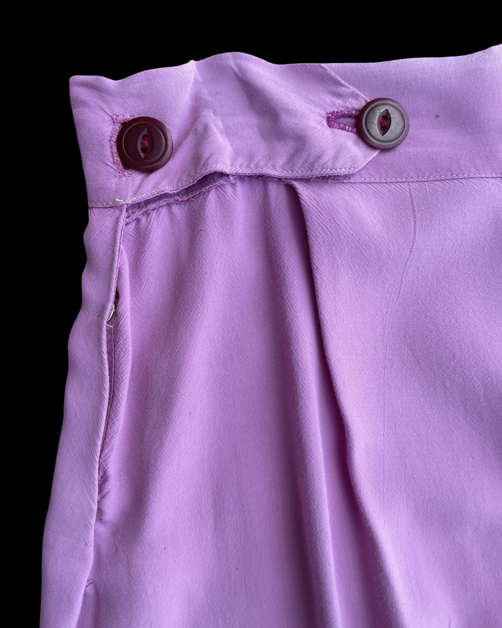 1940s Lilac Side Button Homemade Pants