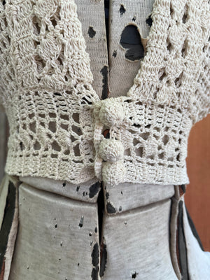 1930s Hand Crochet Cardigan