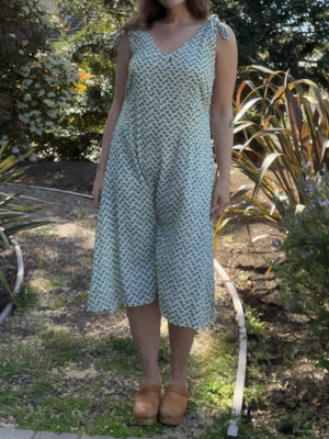 1930s Handmade Cotton Beach Pjs Jumpsuit