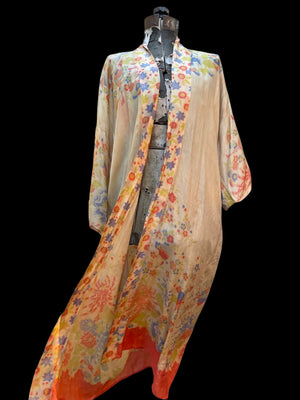 1920s Pongee Silk Robe