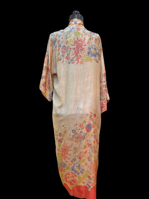 1920s Pongee Silk Robe