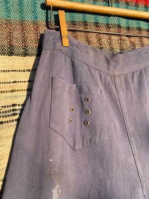 1930s Distressed/ Patched 1930s Side Button Trousers
