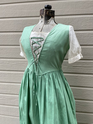 1930s Renaissance style Cotton Costume Dress