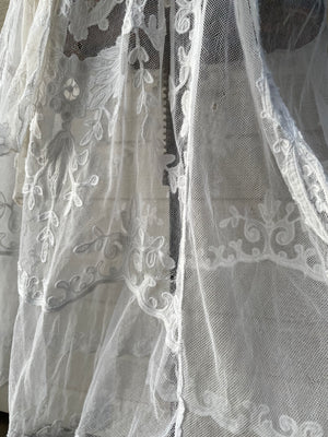 Antique Tambour Lace Handmade Dress