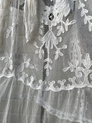 Antique Tambour Lace Handmade Dress