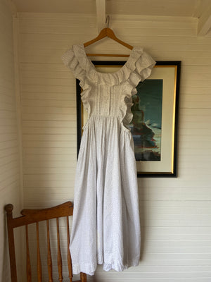 Victorian Calico Pinafore Prairie Dress