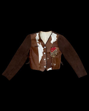 1930s Two Tone Cowhide Cropped Jacket
