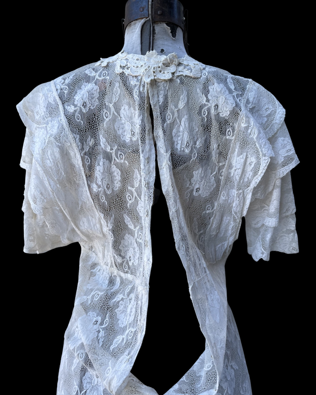 Edwardian Tiered Lace Appliqué Gown