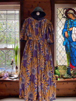 Edwardian Sunflower Silk Dress