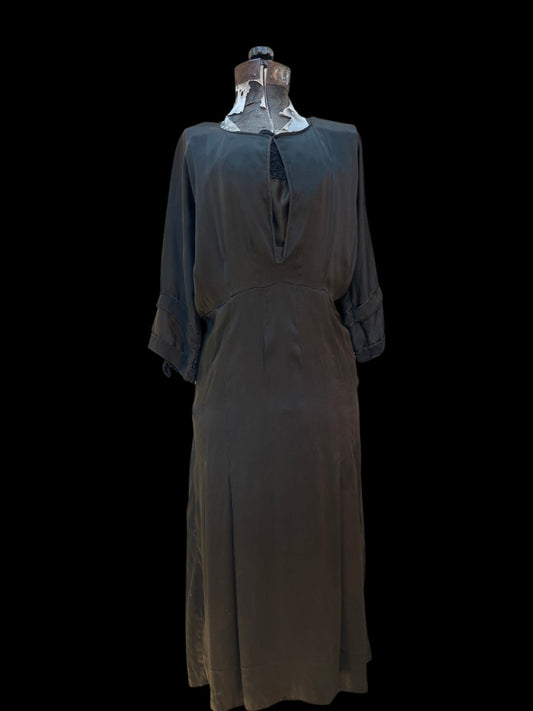 1910s Slinky Charmeuse Midi Dress