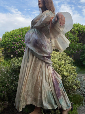 OOAK Hand Dyed Silk Baroque Style Dress