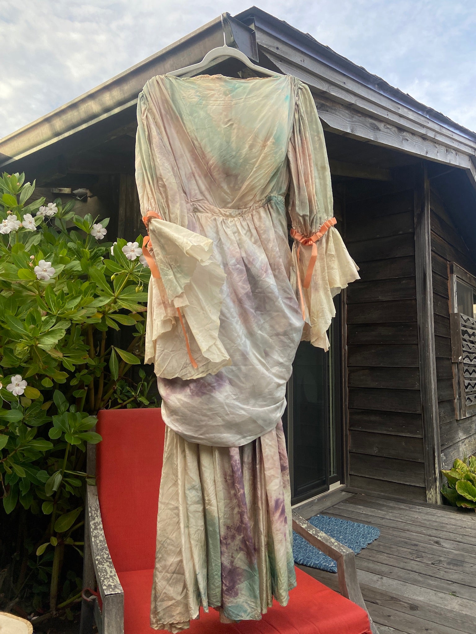 OOAK Hand Dyed Silk Baroque Style Dress