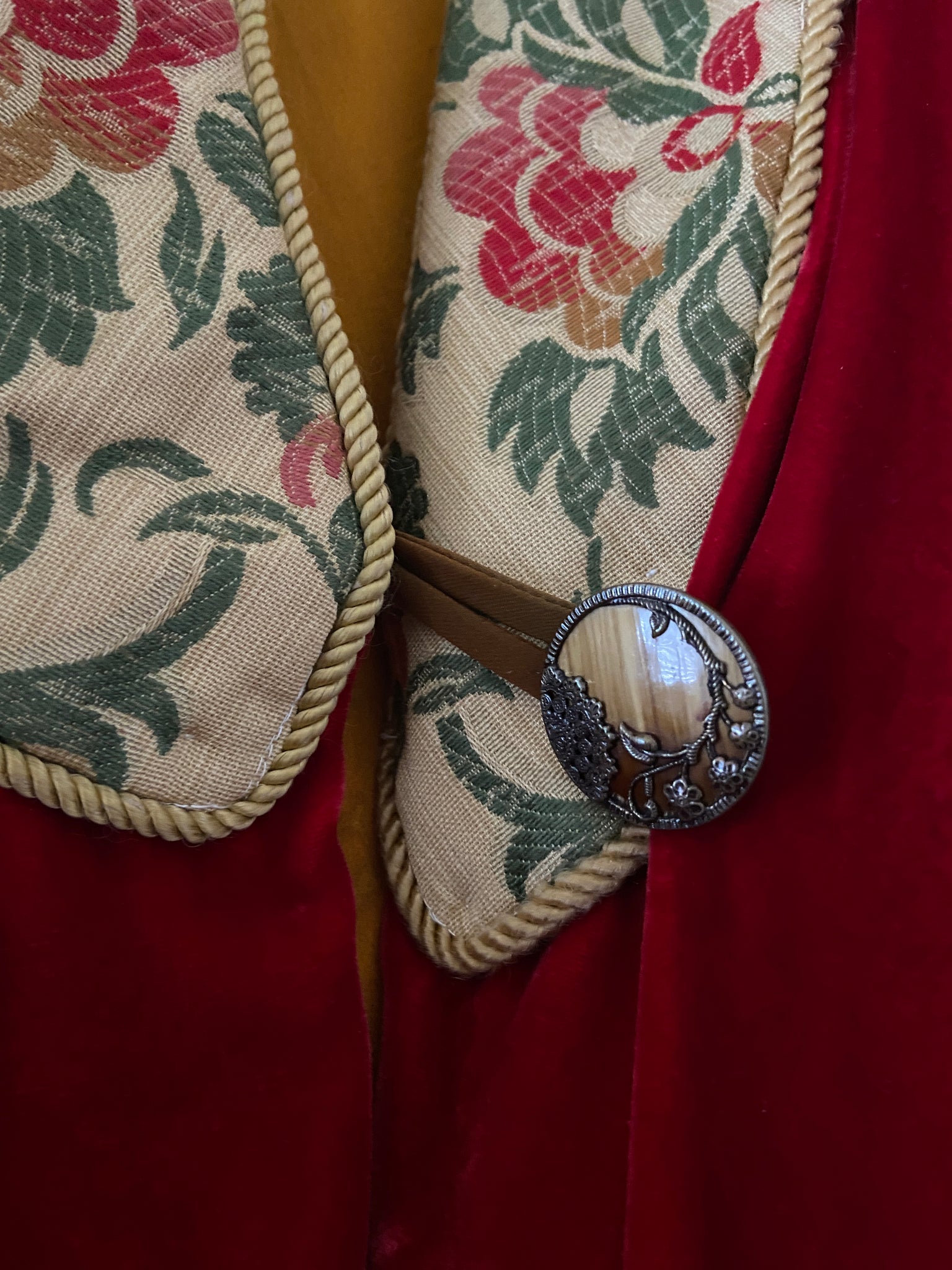 1920s Velvet & Tapestry Cocoon Opera Coat