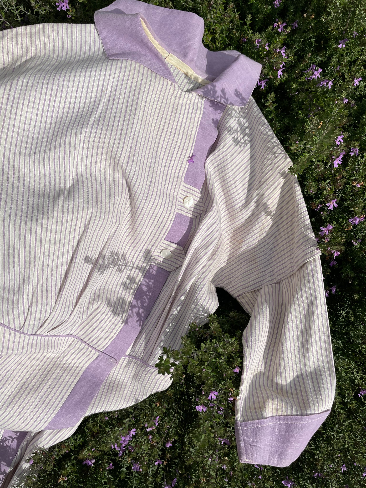 1910s Lavender Sailor Collar Day Dress